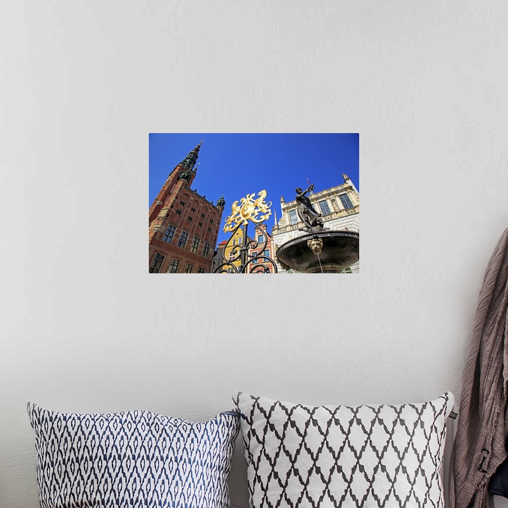 A bohemian room featuring Town Hall of Rechtstadt District on Long Market, Gdansk, Gdansk, Pomerania, Poland