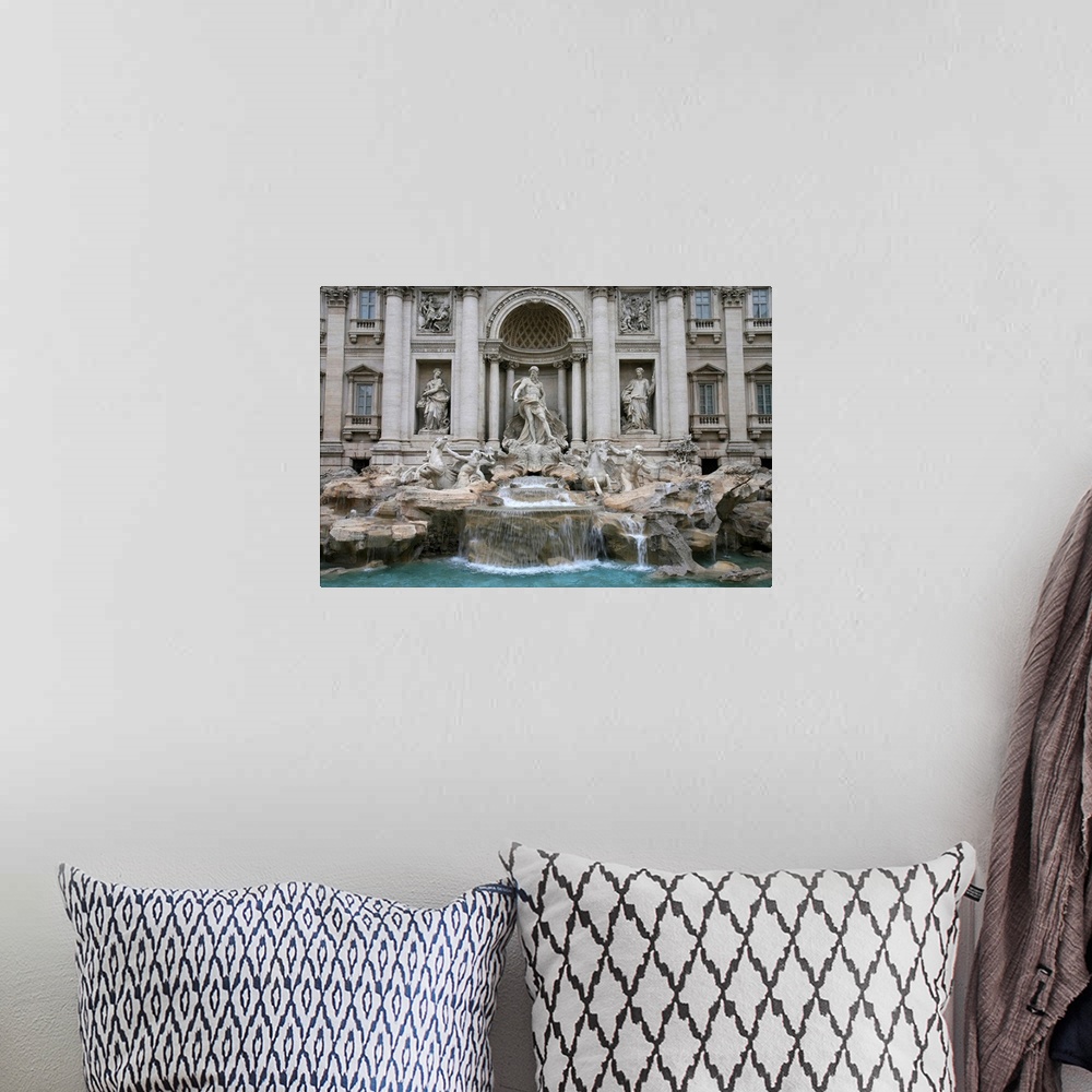 A bohemian room featuring Trevi fountain by Nicola Salvi dating from the 17th century, Rome, Lazio, Italy