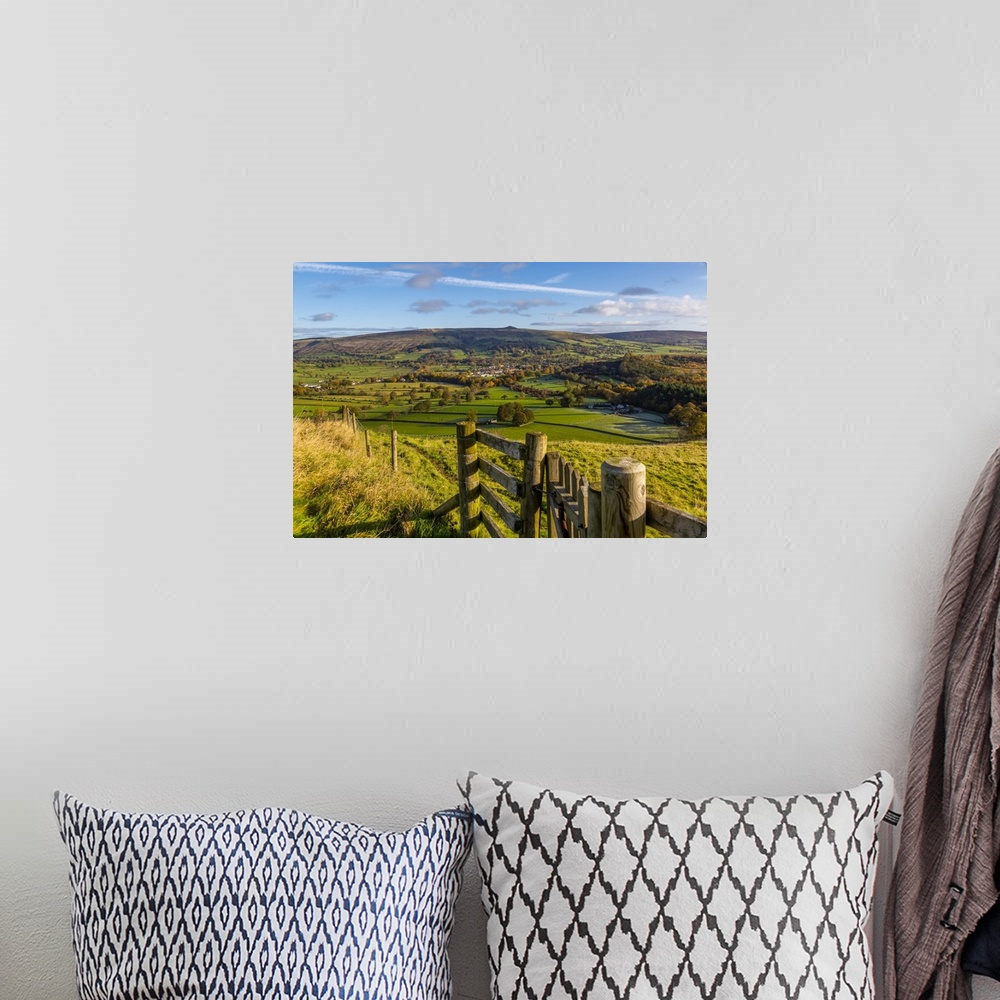 A bohemian room featuring View of Hope in the Hope Valley, Derbyshire, Peak District National Park, England, United Kingdom...