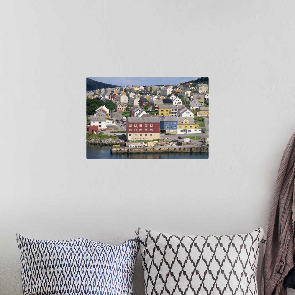 A bohemian room featuring Waterfront and housing, Kristiansund, Norway, Scandinavia, Europe