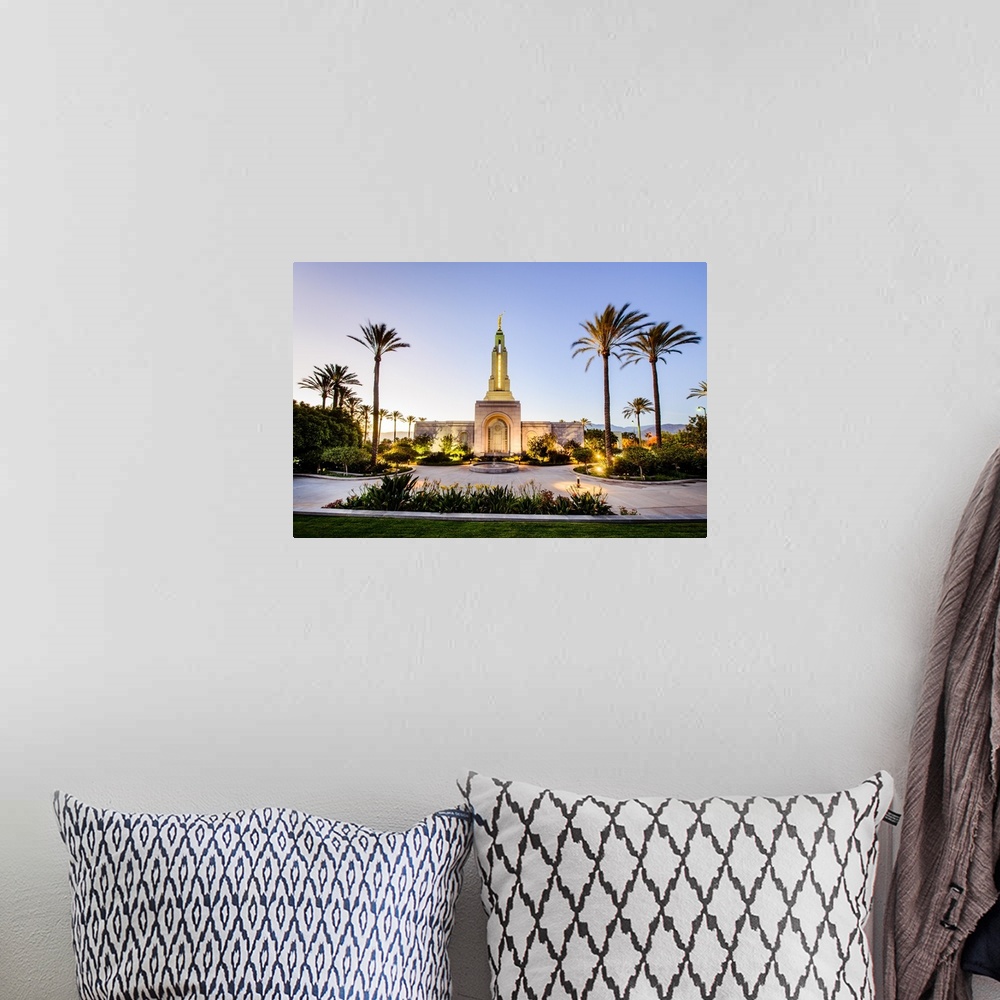 A bohemian room featuring The Redlands California Temple is the 116th operating temple and is surrounded by palm trees in i...