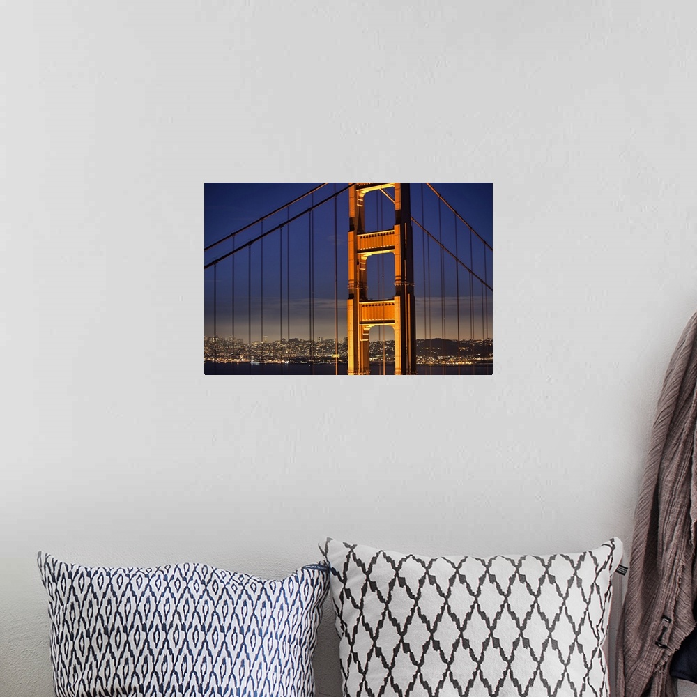 A bohemian room featuring Golden Gate City View