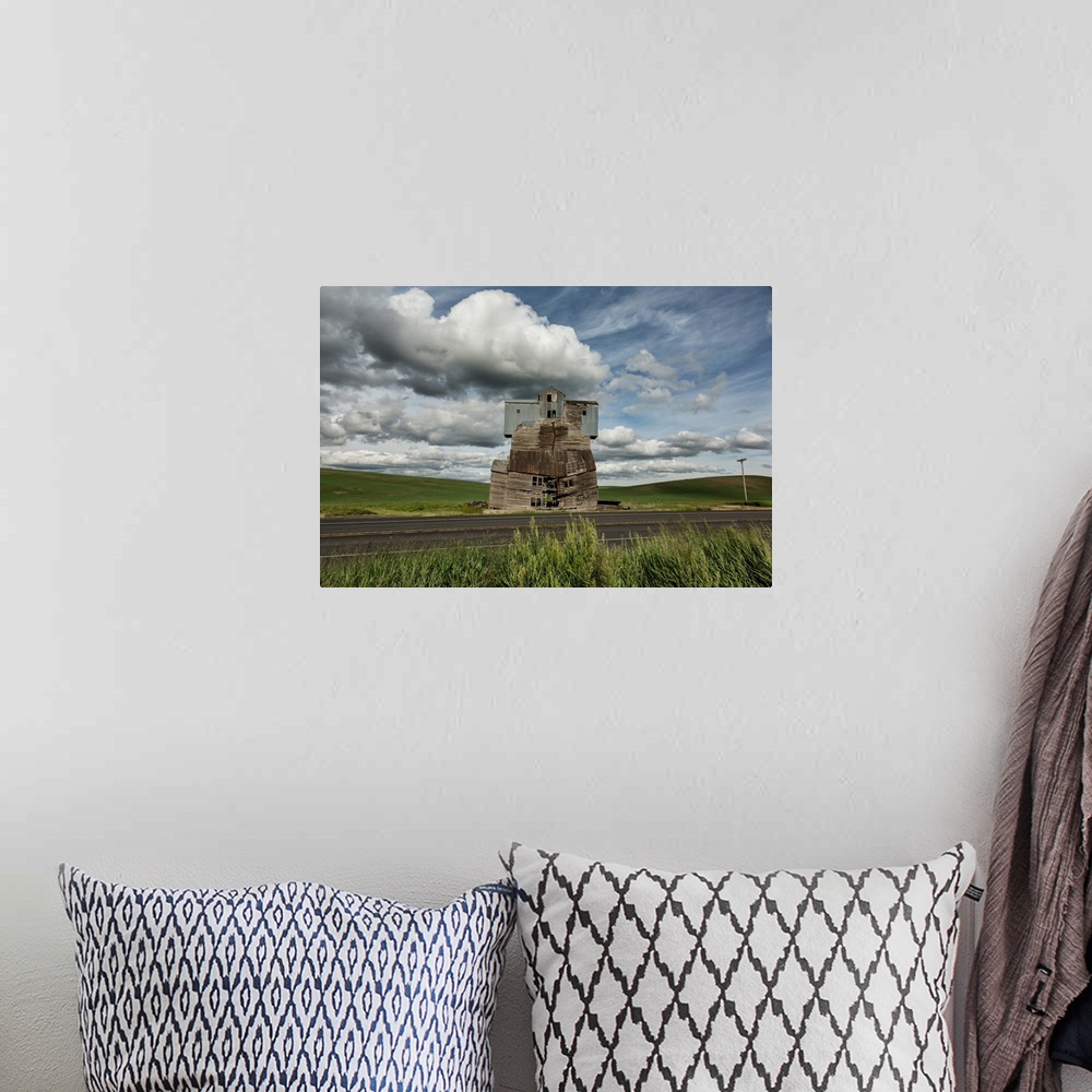 A bohemian room featuring Old grain elevator in the Palouse region of Washington.