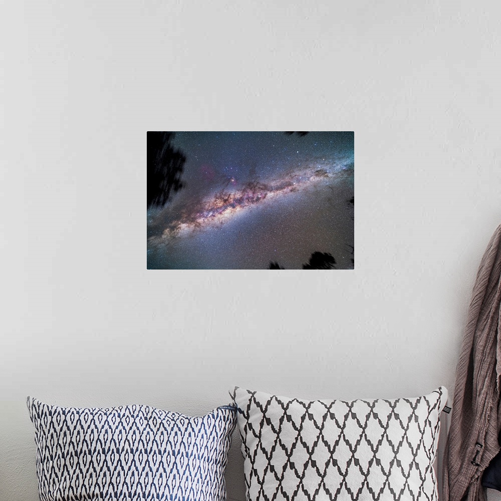 A bohemian room featuring A view looking up to the zenith at the centre of the Milky Way galaxy.