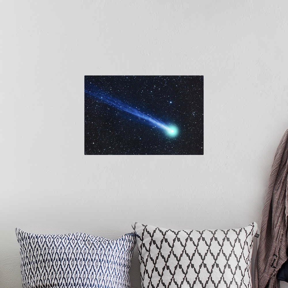 A bohemian room featuring January 19, 2015 - A telescopic close-up of Comet Lovejoy (C/2014 Q2).