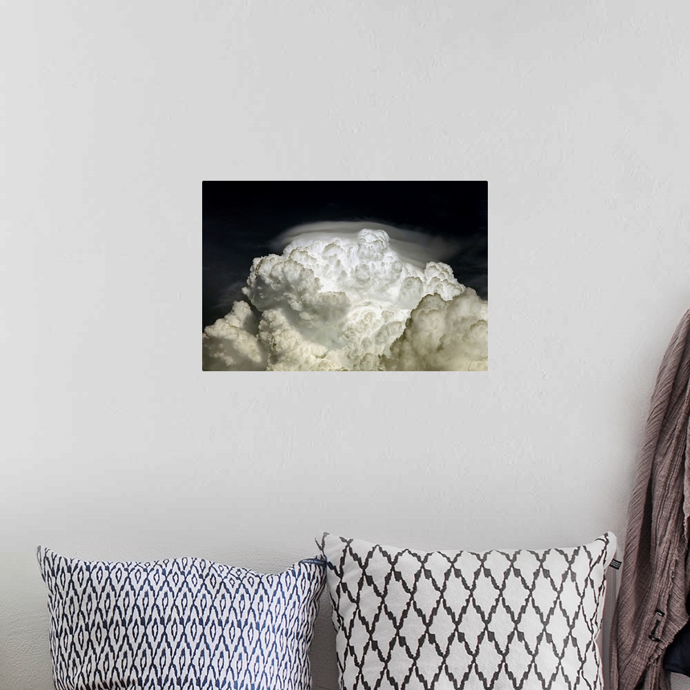 A bohemian room featuring Cumulus Congestus cloud with pileus.