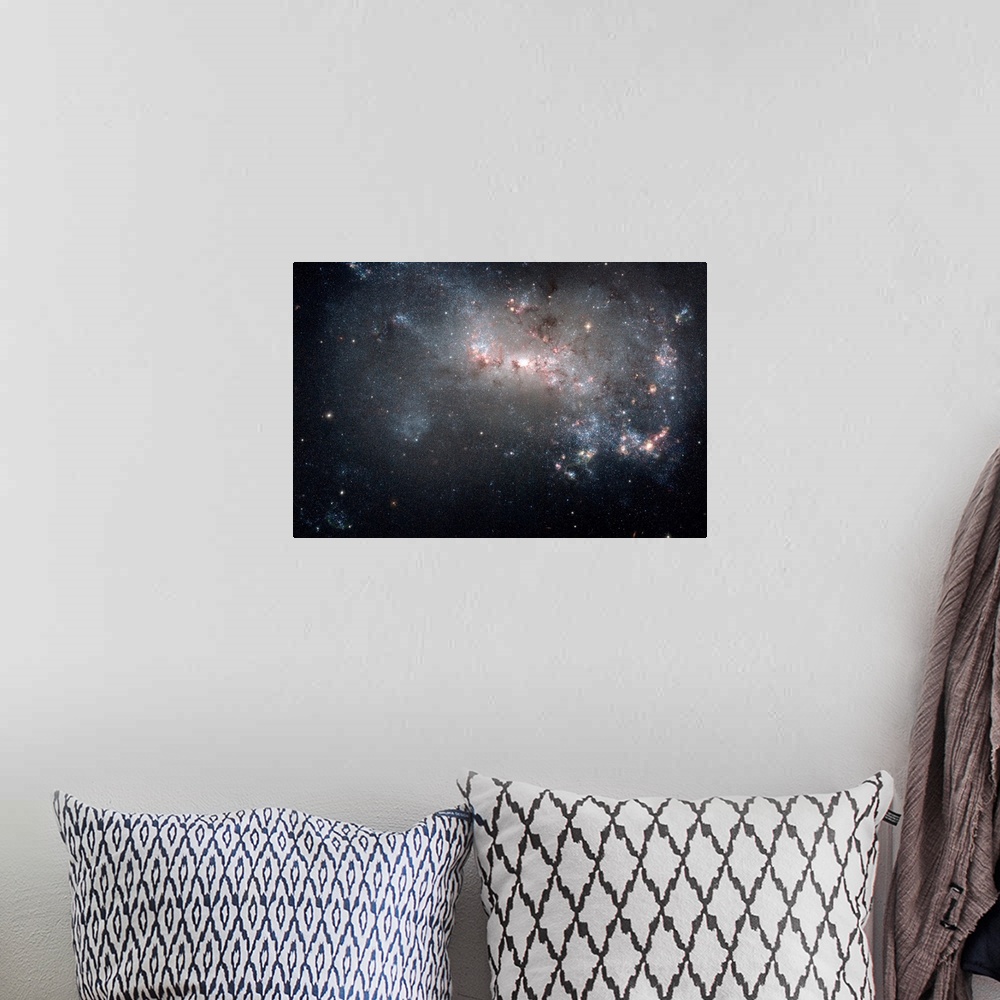 A bohemian room featuring Magellanic dwarf irregular galaxy NGC 4449 in the constellation Canes Venatici