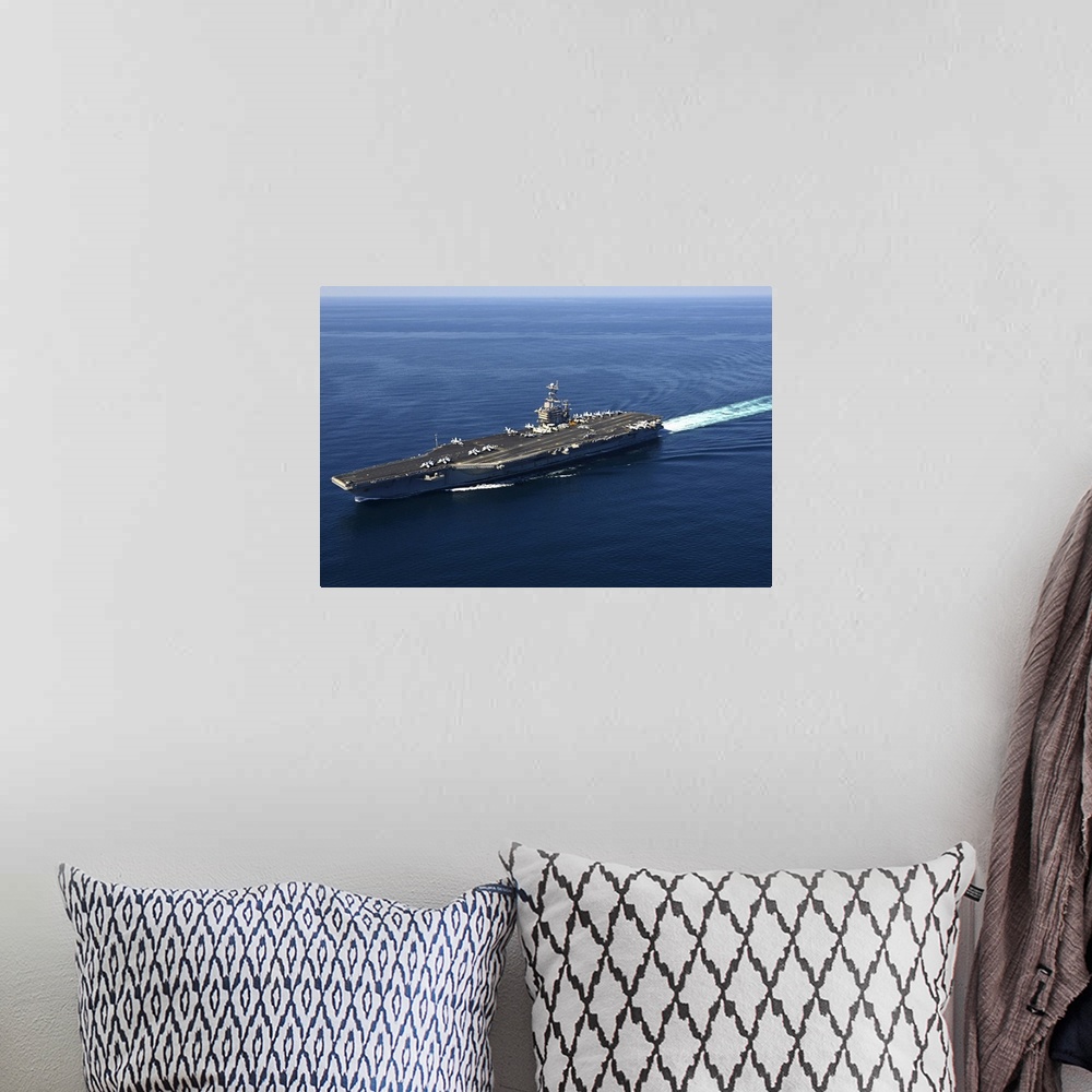 A bohemian room featuring February 9, 2013 - The aircraft carrier USS John C. Stennis transits the U.S. 5th Fleet area of r...