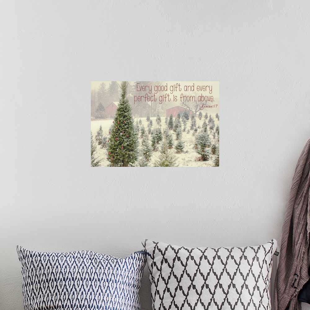 A bohemian room featuring Holiday Messages I