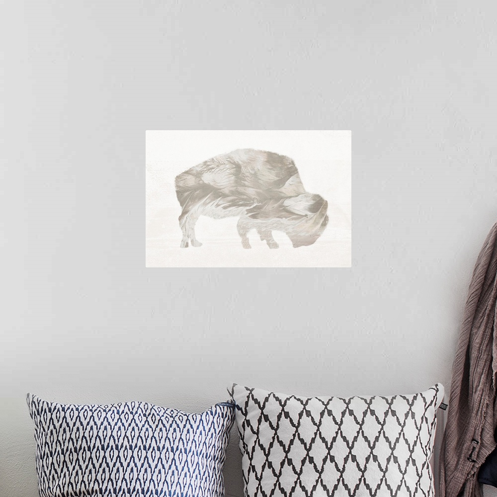A bohemian room featuring Muted Urban Bison