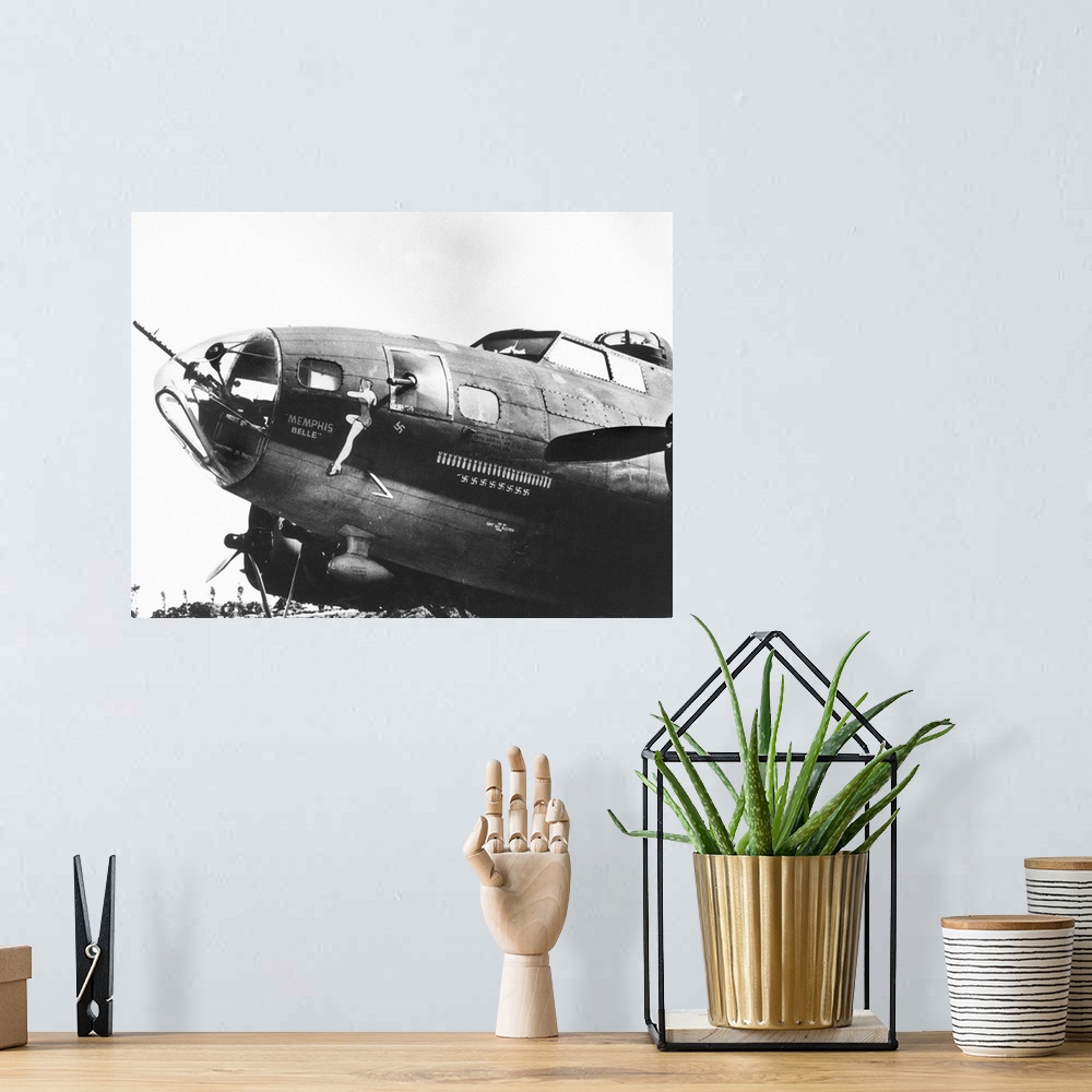 A bohemian room featuring The B-17 'Memphis Belle', one of the most famous bombers of WWII.