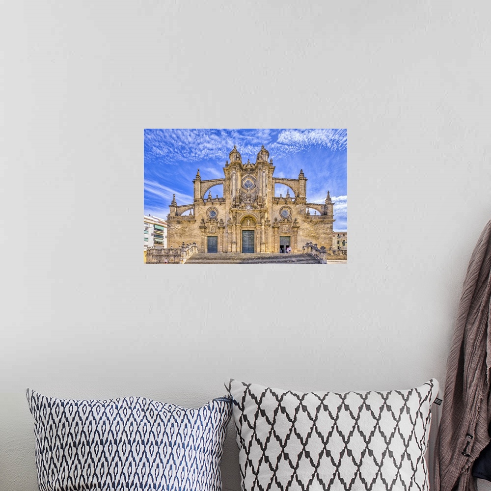 A bohemian room featuring Facade of the Cathedral, Jerez de la Frontera, Spain.