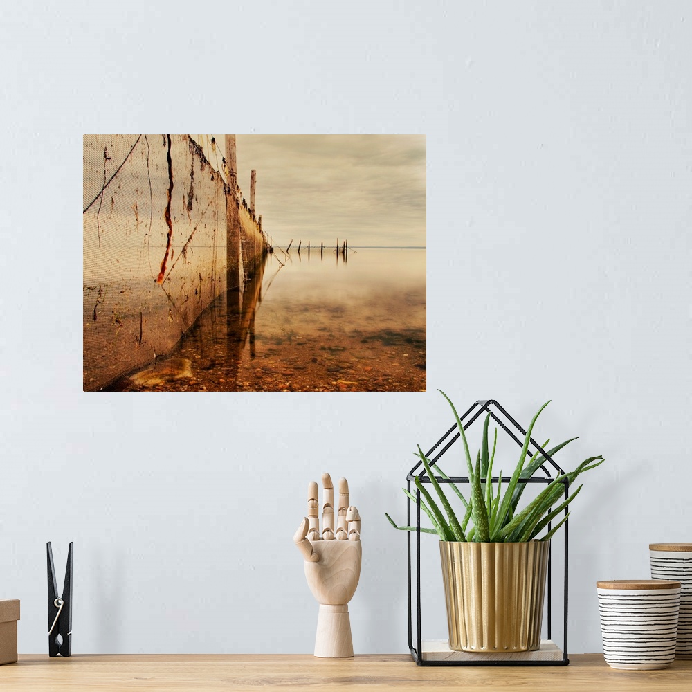 A bohemian room featuring Lake in sepia