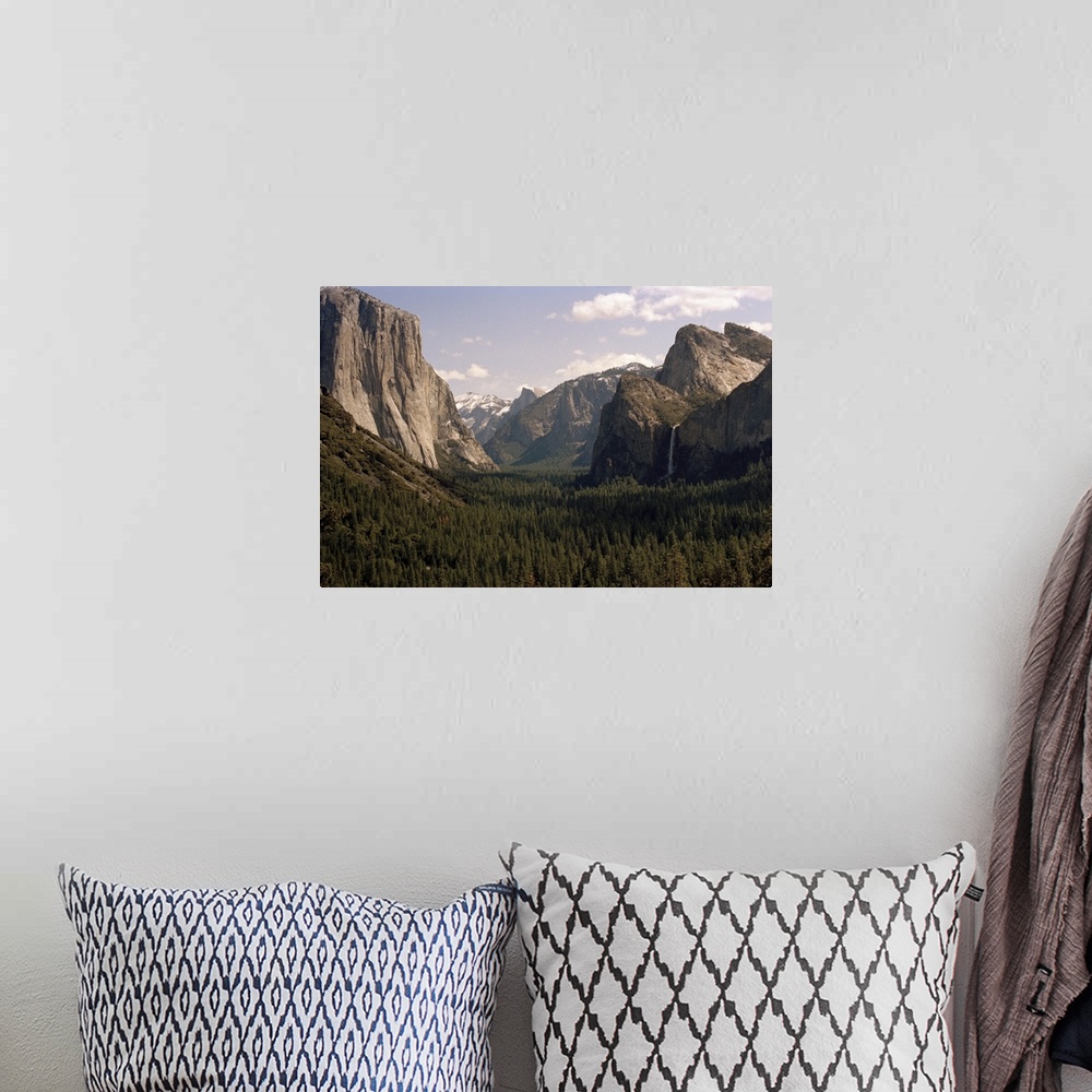 A bohemian room featuring view of the yosemite park USA