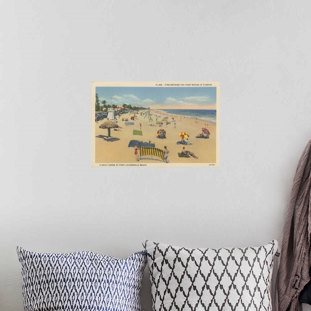 A bohemian room featuring Beach Postcard I