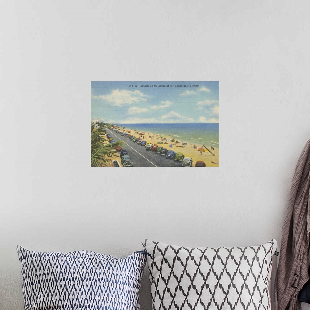 A bohemian room featuring Beach Postcard II