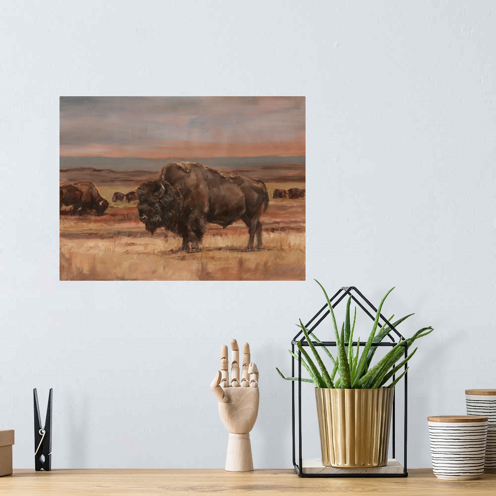 A bohemian room featuring American Buffalo On The Plains II