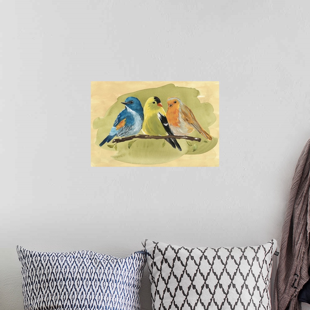 A bohemian room featuring Bird Perch I