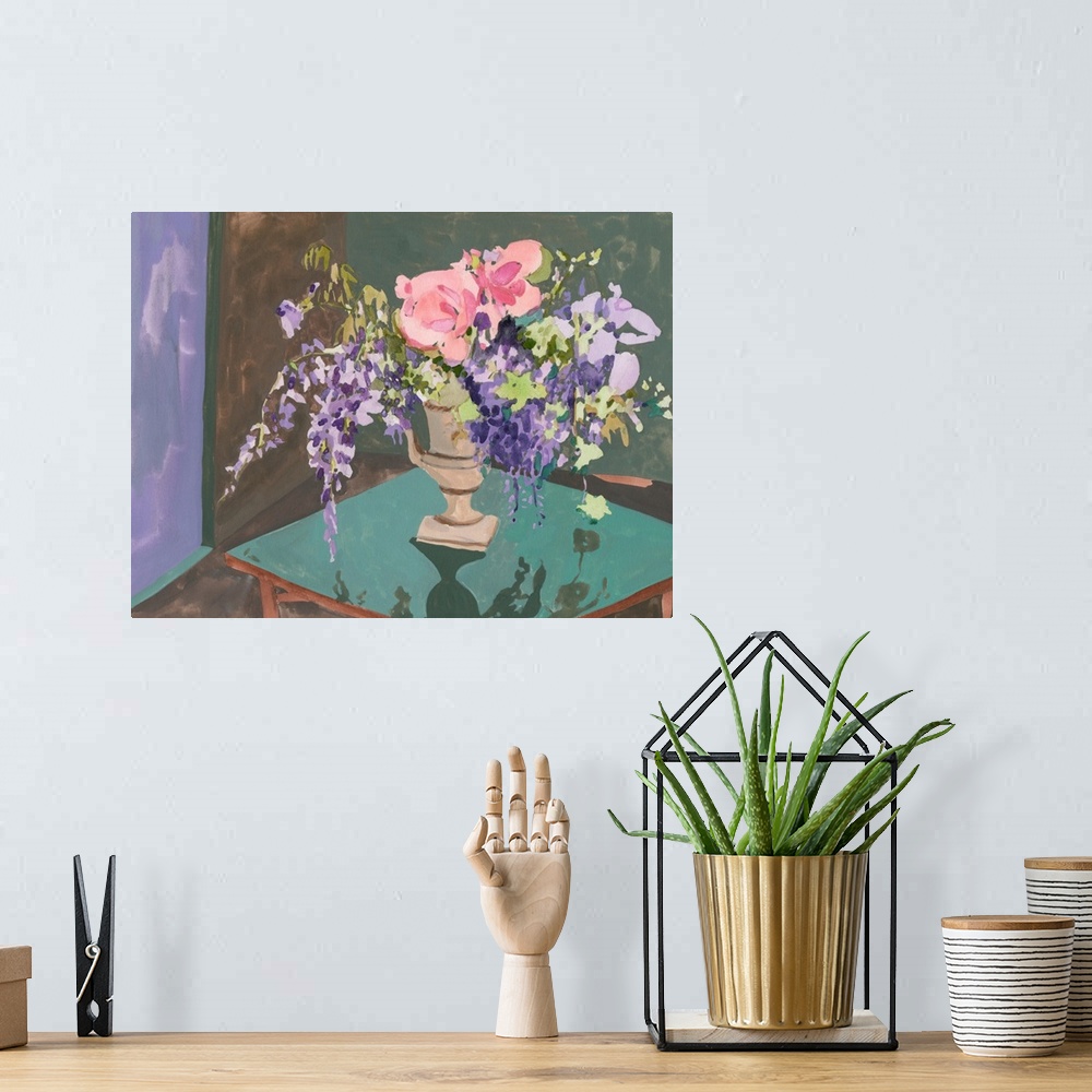 A bohemian room featuring Blooming Wisteria I