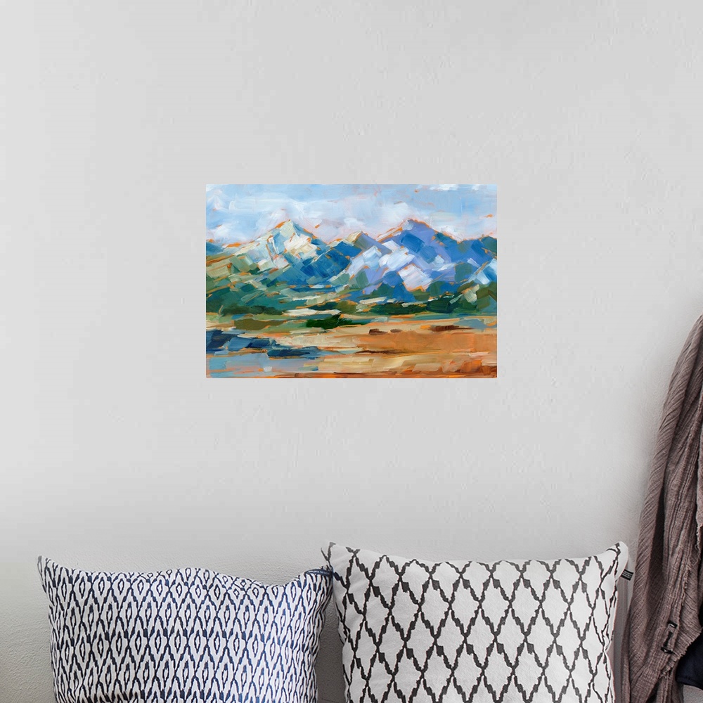 A bohemian room featuring Blue Mountain Peaks II