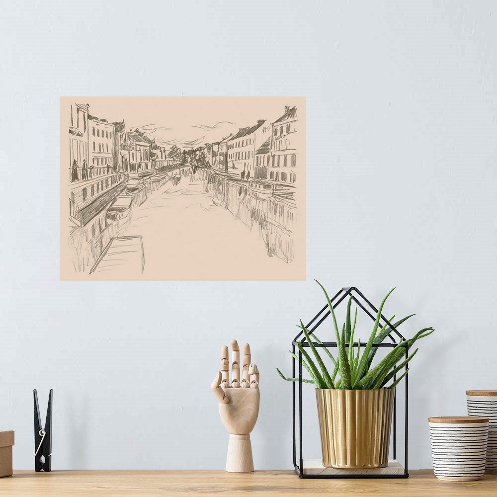 A bohemian room featuring City Sketches V