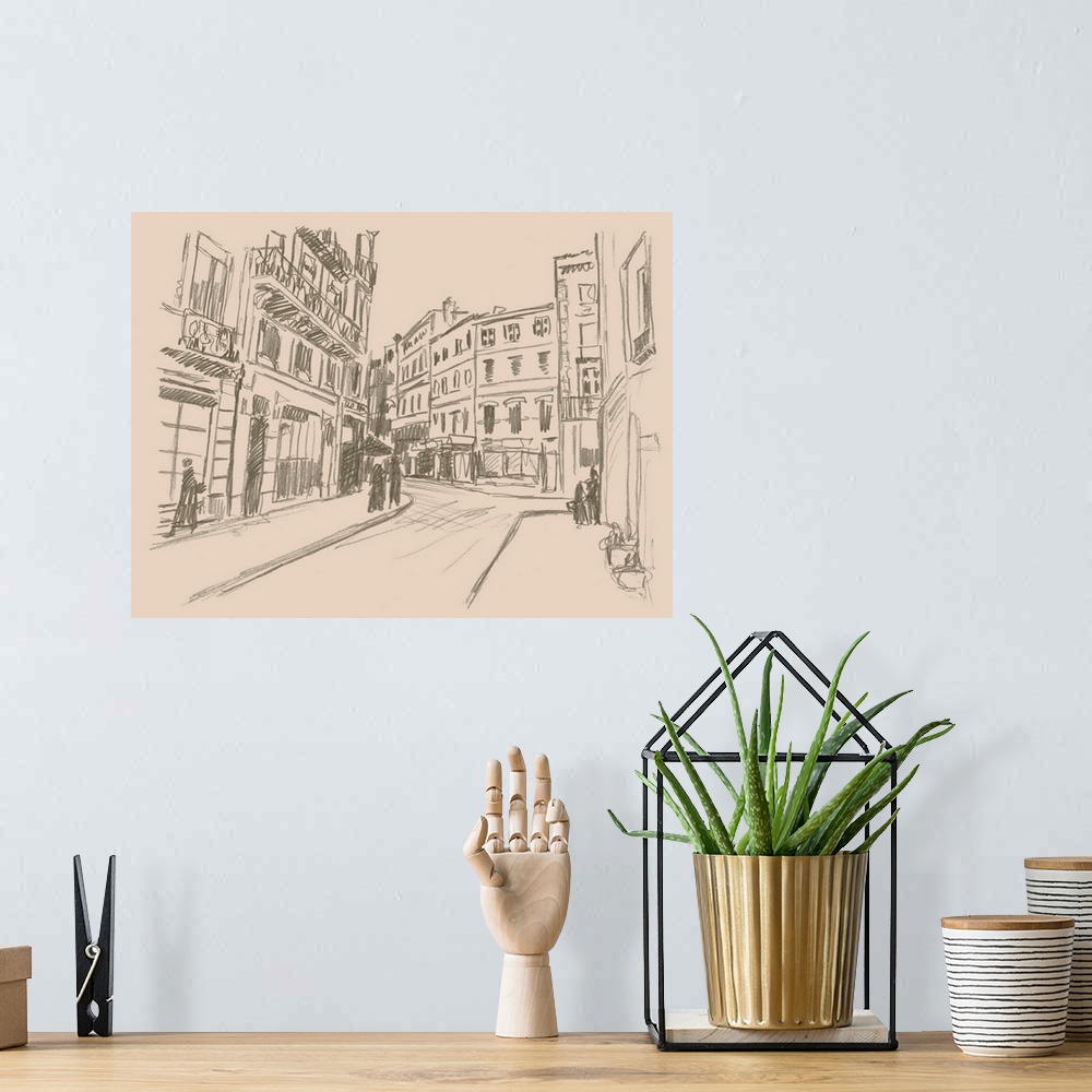 A bohemian room featuring City Sketches VI