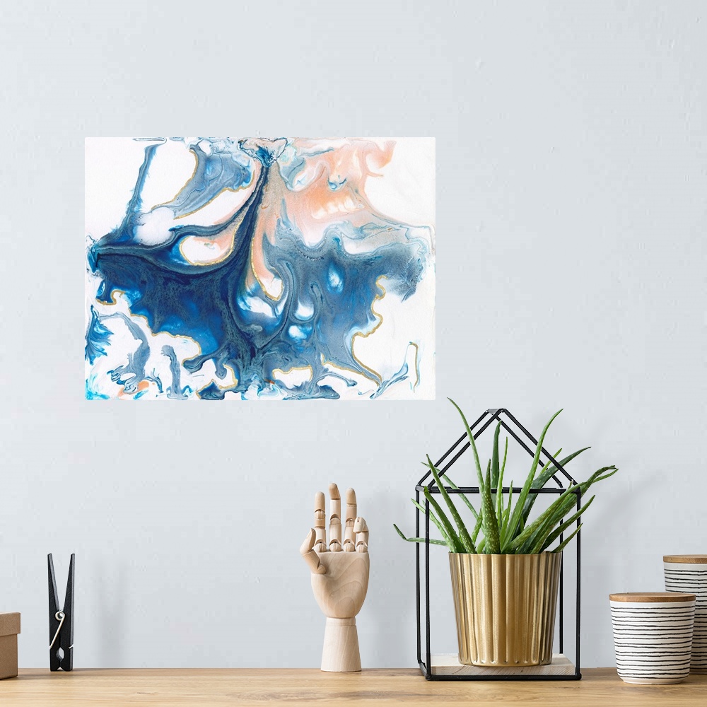 A bohemian room featuring Dancing Blue I