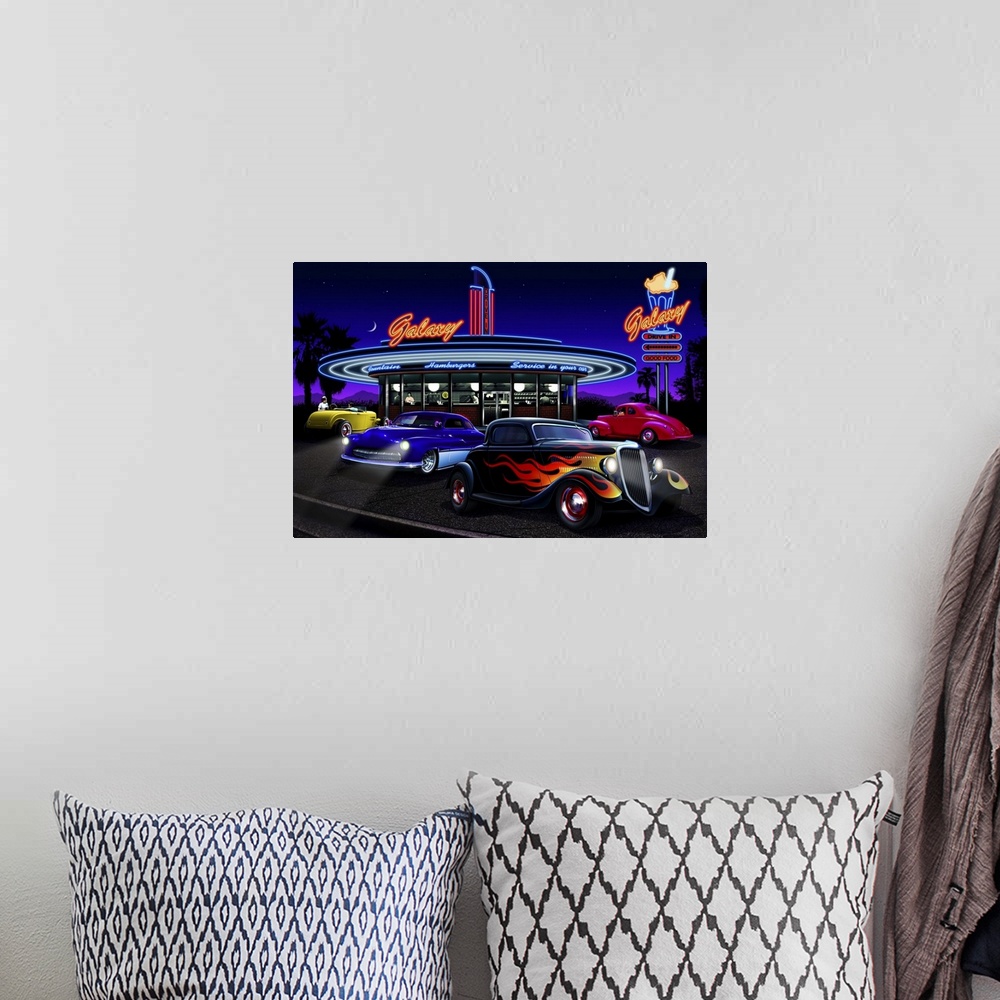A bohemian room featuring Diners and Cars VII