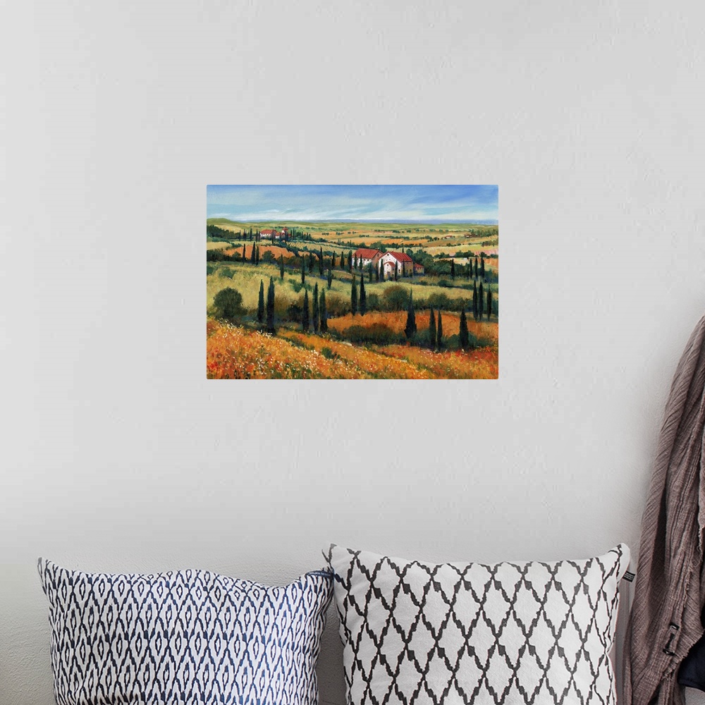 A bohemian room featuring Hills Of Tuscany I