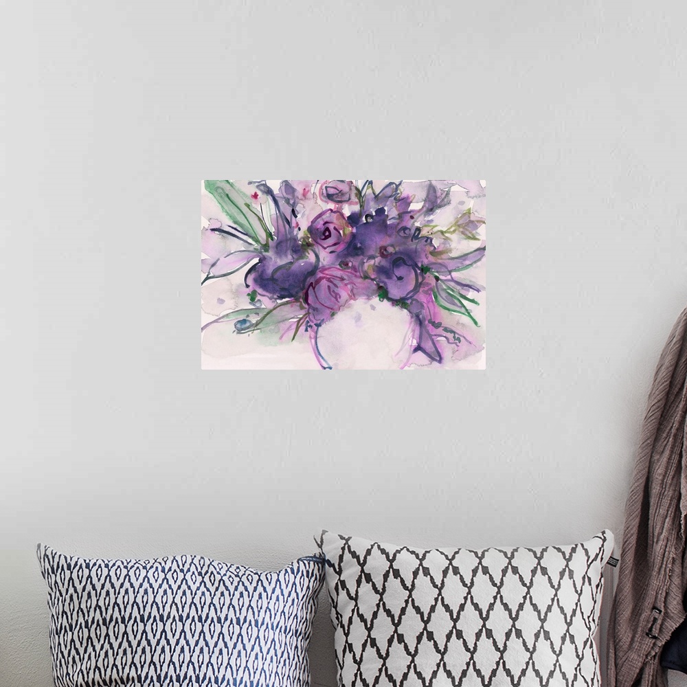 A bohemian room featuring Lavender Floral Splendor I