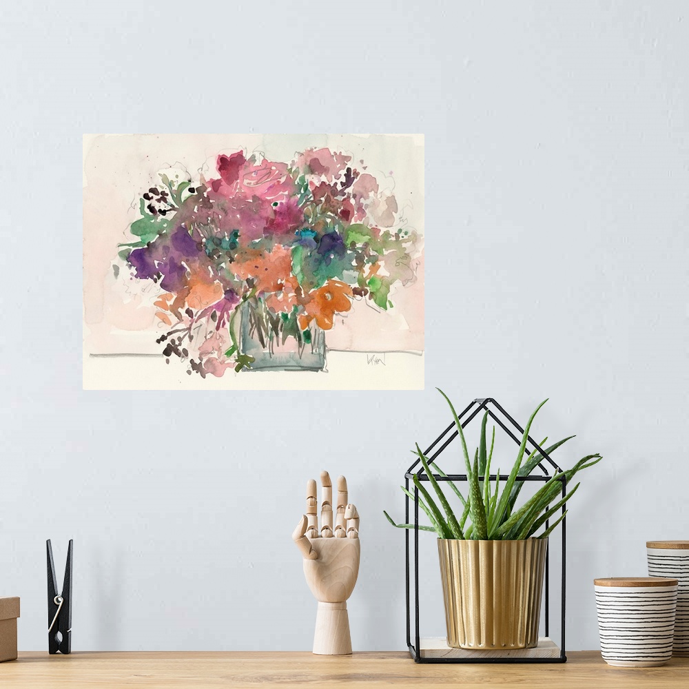 A bohemian room featuring Mix Flowers II