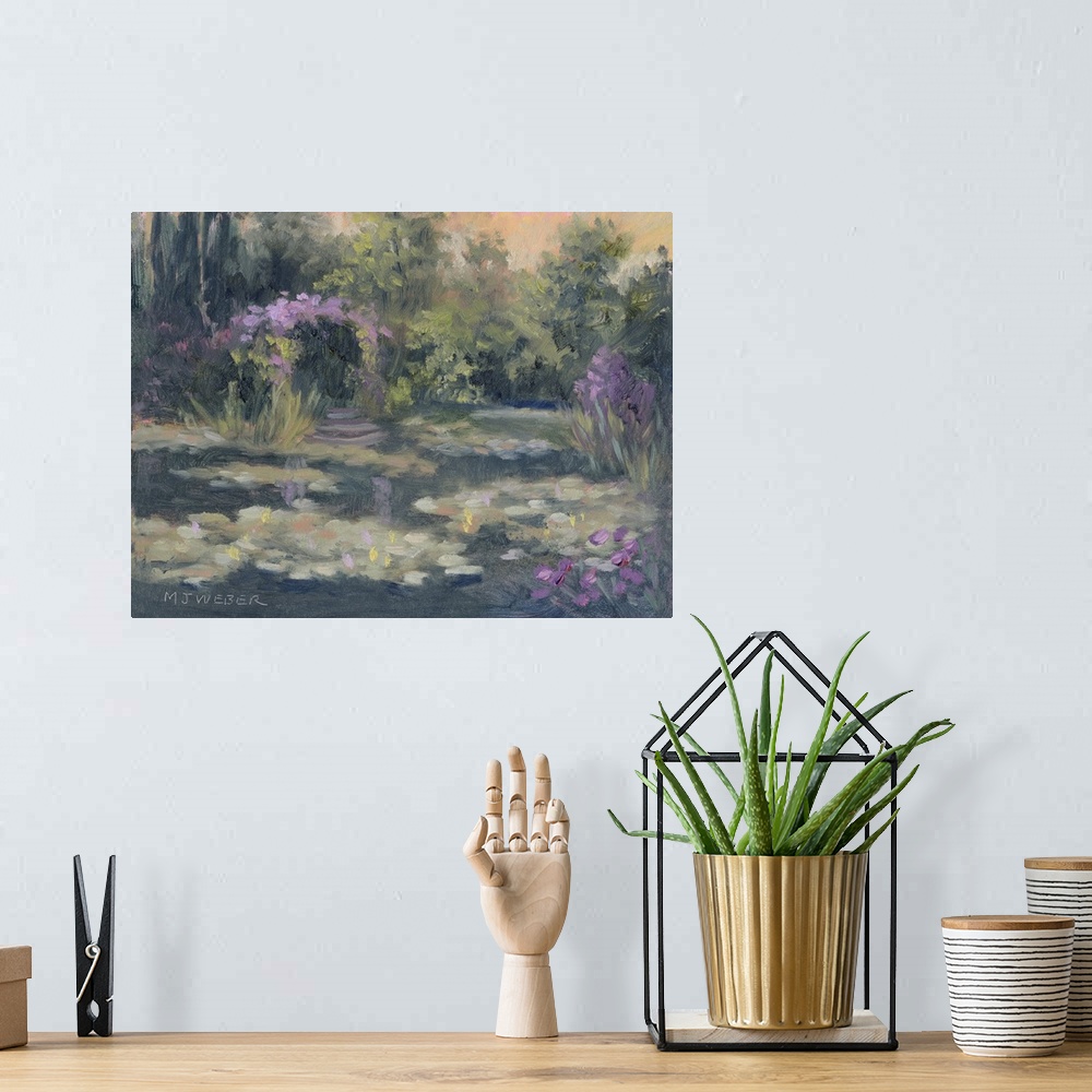 A bohemian room featuring Monet's Garden IV