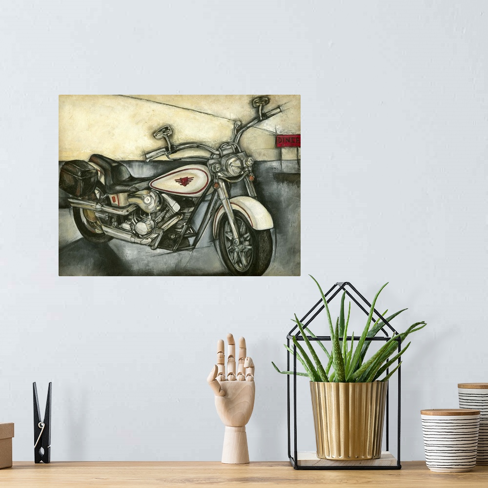A bohemian room featuring Motorcycle Memories I
