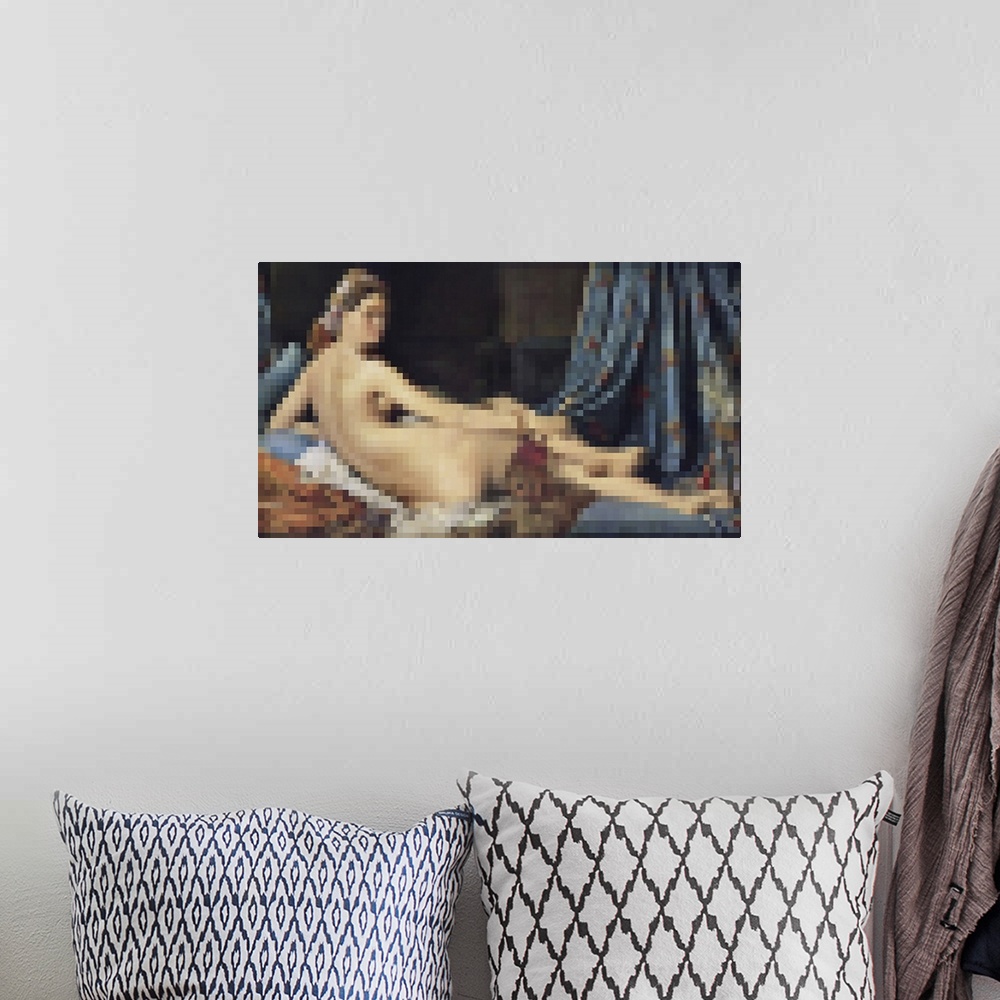 A bohemian room featuring Pixelated Grande Odalisque
