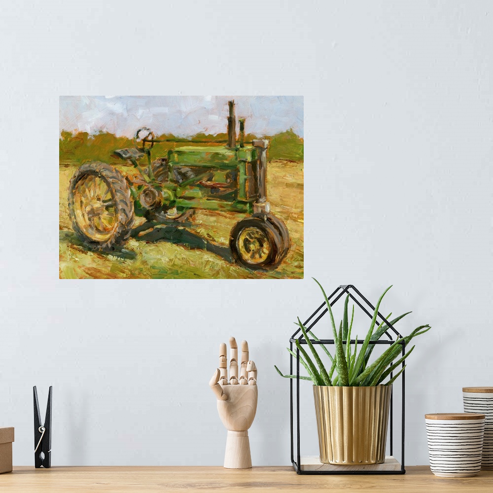 A bohemian room featuring Rustic Tractors I