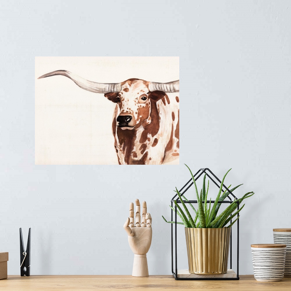 A bohemian room featuring Spotted Steer II