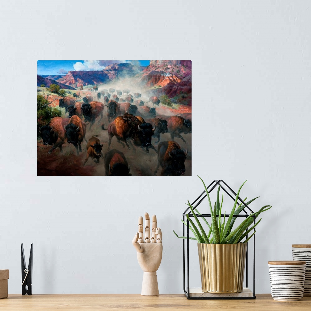 A bohemian room featuring Thunder In The Palo Duro