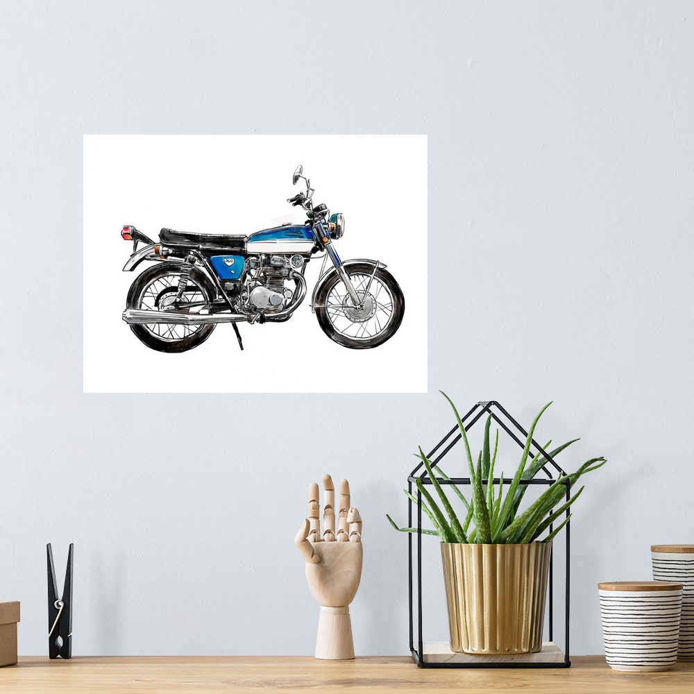 A bohemian room featuring Two Wheels I