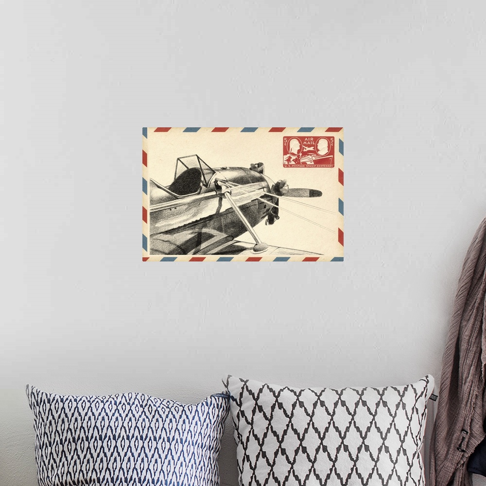 A bohemian room featuring Vintage Airmail I