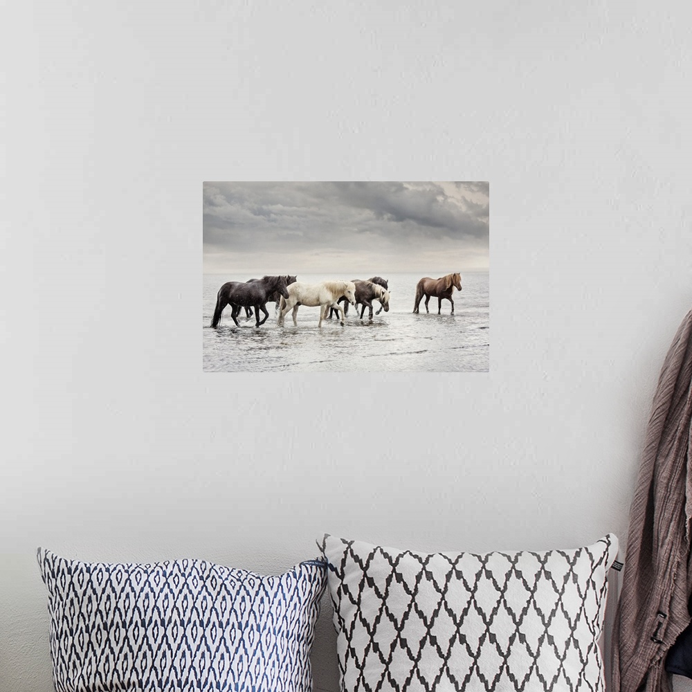 A bohemian room featuring Water Horses IV