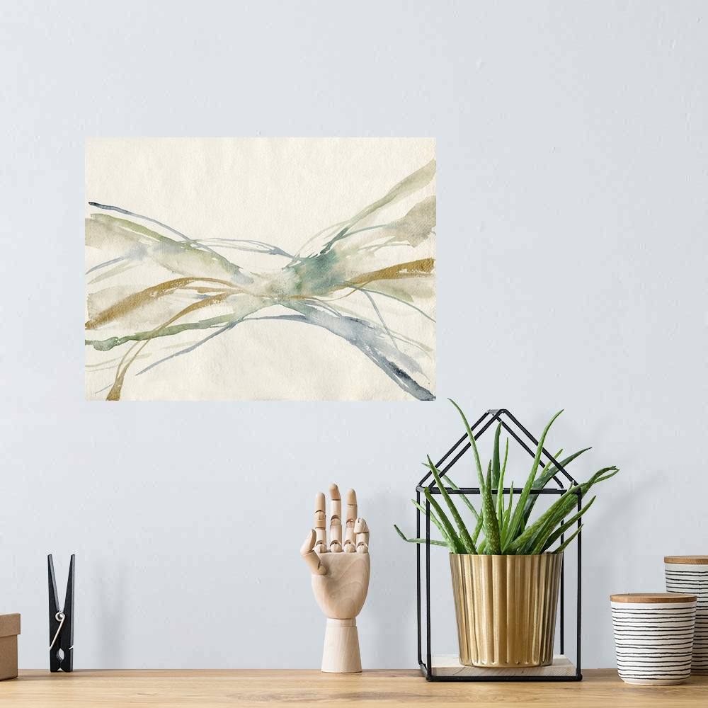 A bohemian room featuring Watercolor Waves II