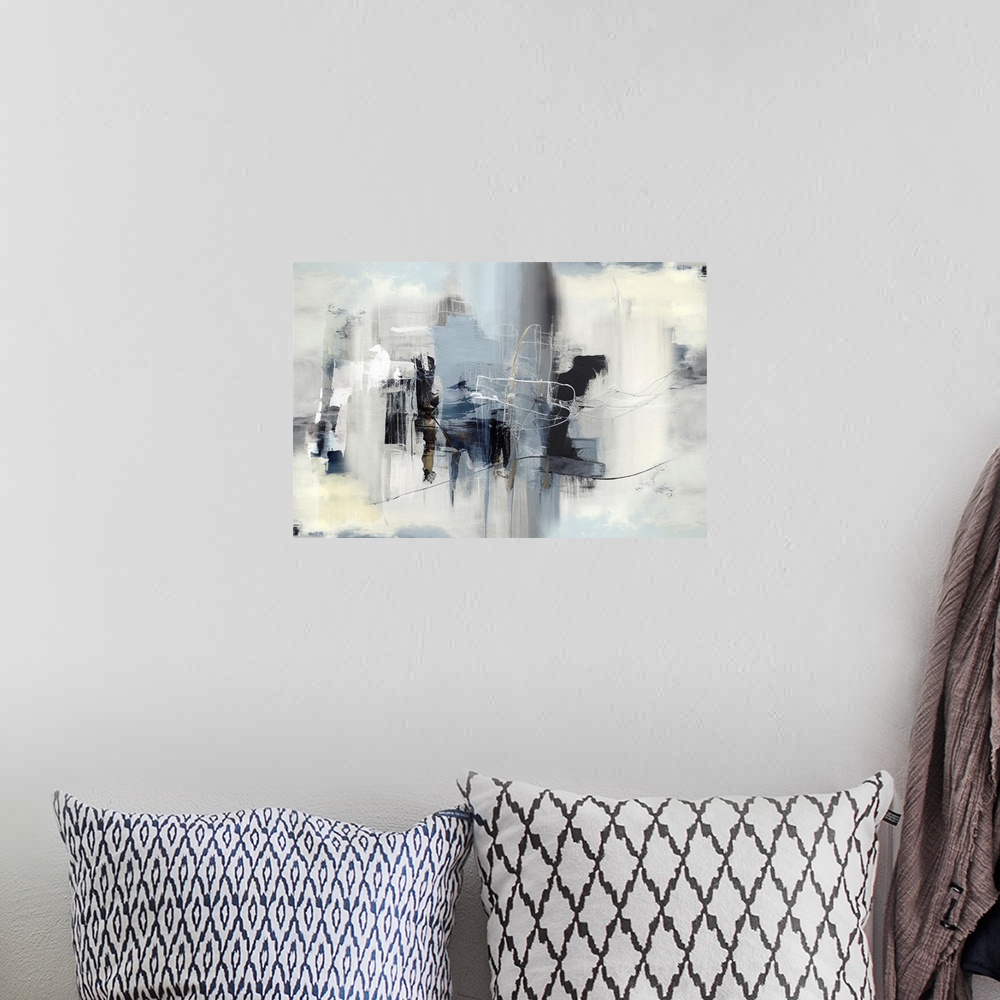 A bohemian room featuring Winter Abstraction II