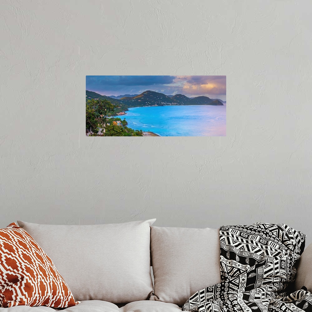 A bohemian room featuring Caribbean, British Virgin Islands, Tortola, Great Carot Bay.