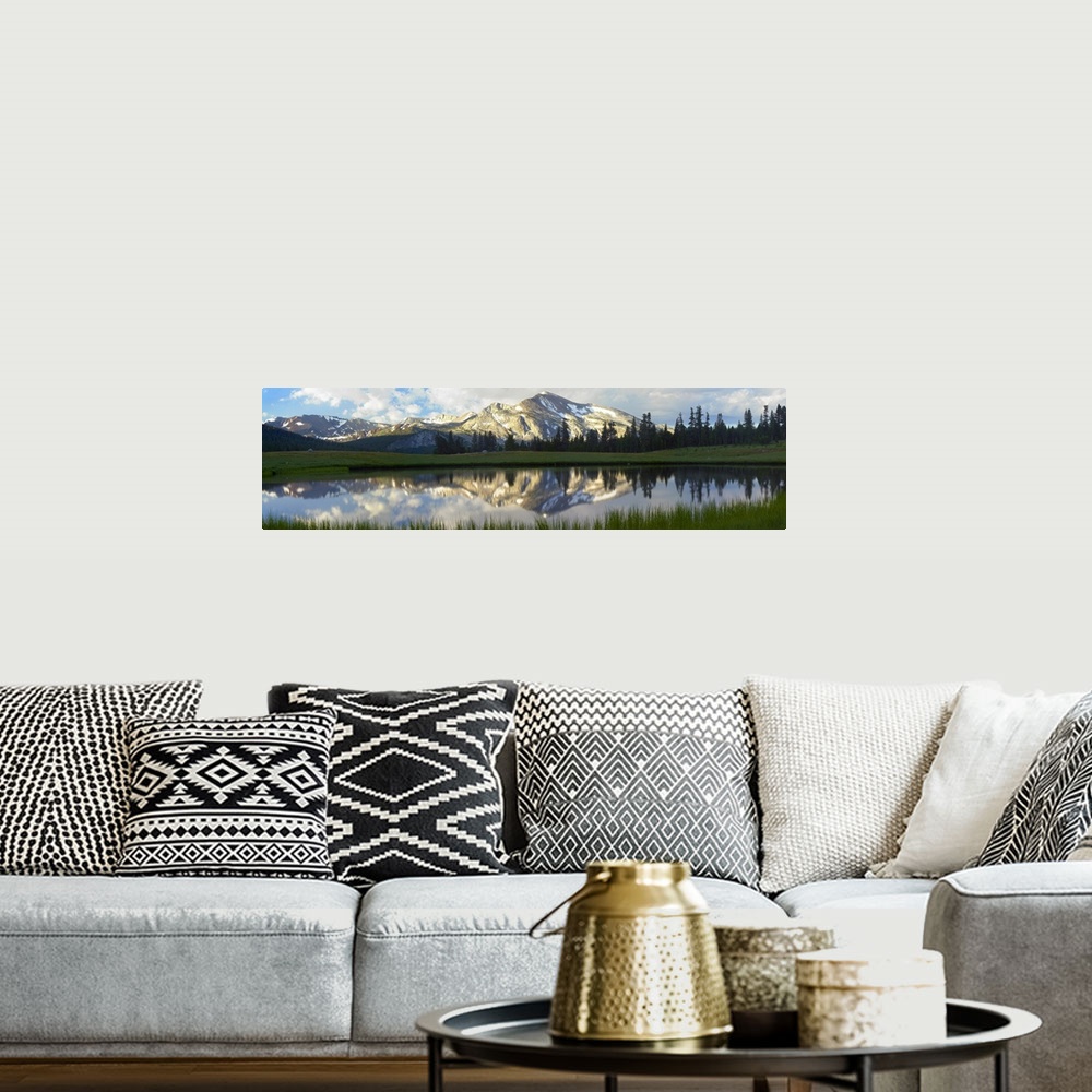 A bohemian room featuring Panorama of Mammoth Peak and Kuna Crest, Yosemite National Park, California