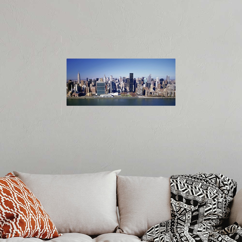 A bohemian room featuring Buildings on the waterfront, Manhattan, New York City, New York State