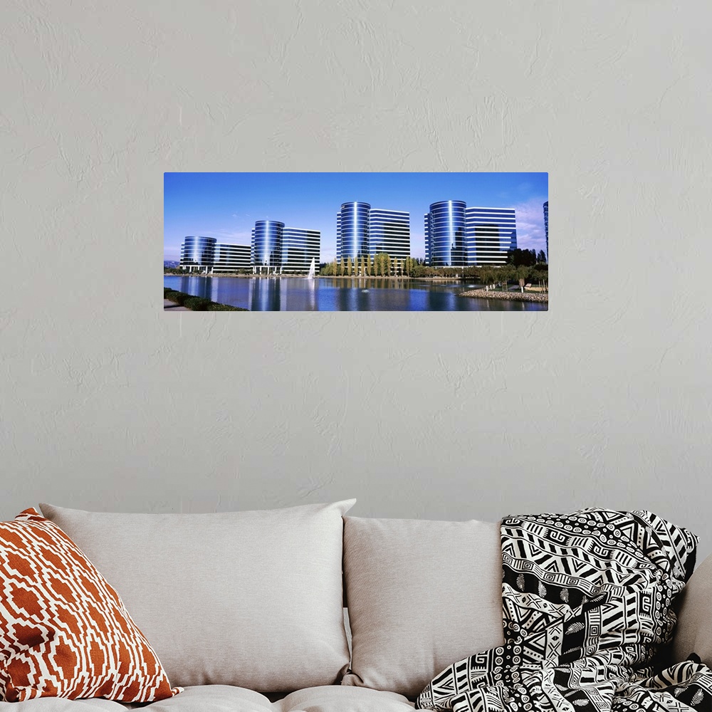 A bohemian room featuring California, Silicon Valley, Oracle Headquarters, Panoramic view of waterfront and skyline