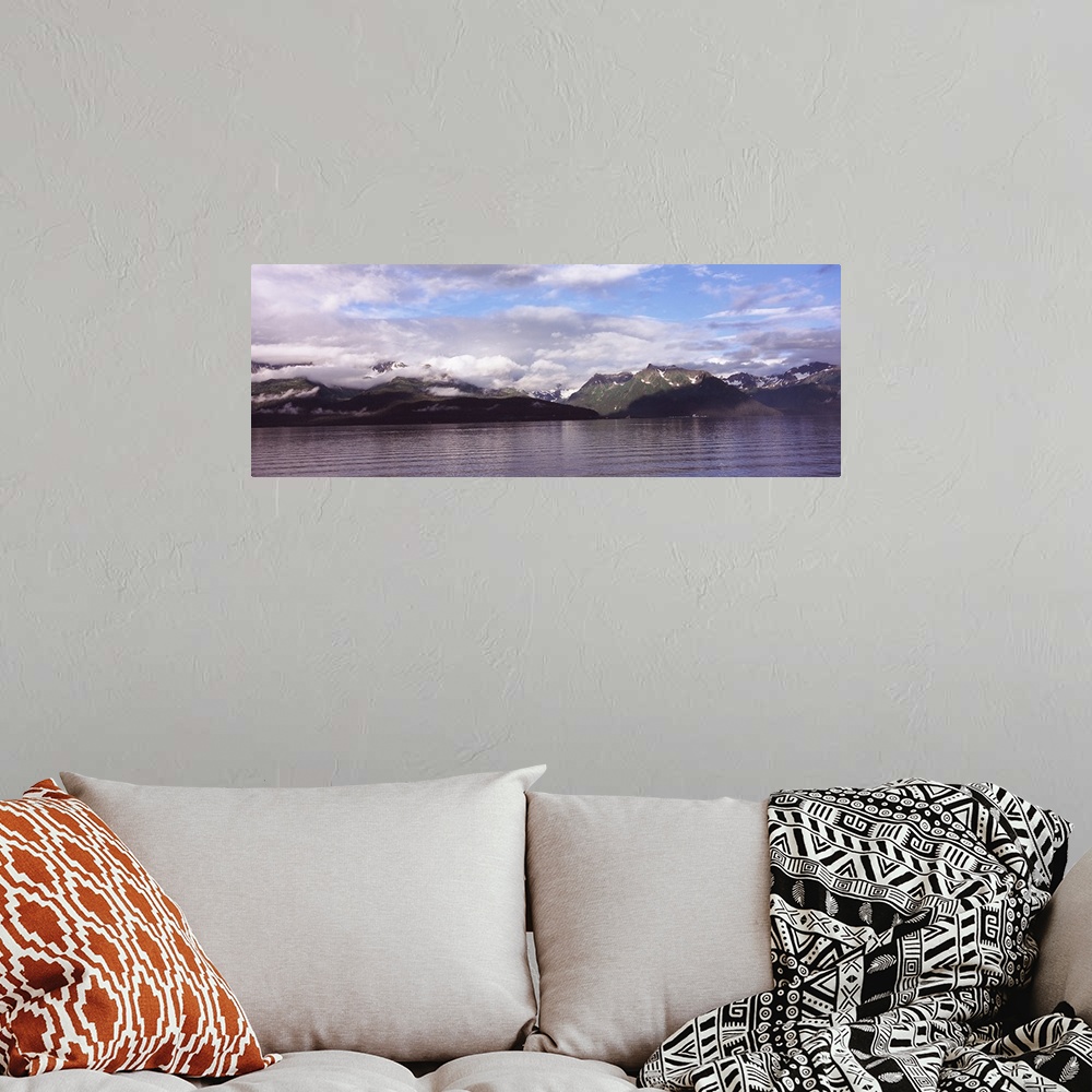 A bohemian room featuring Clouds over a bay, Resurrection Bay, Seward, Kenai Peninsula Borough, Alaska, USA