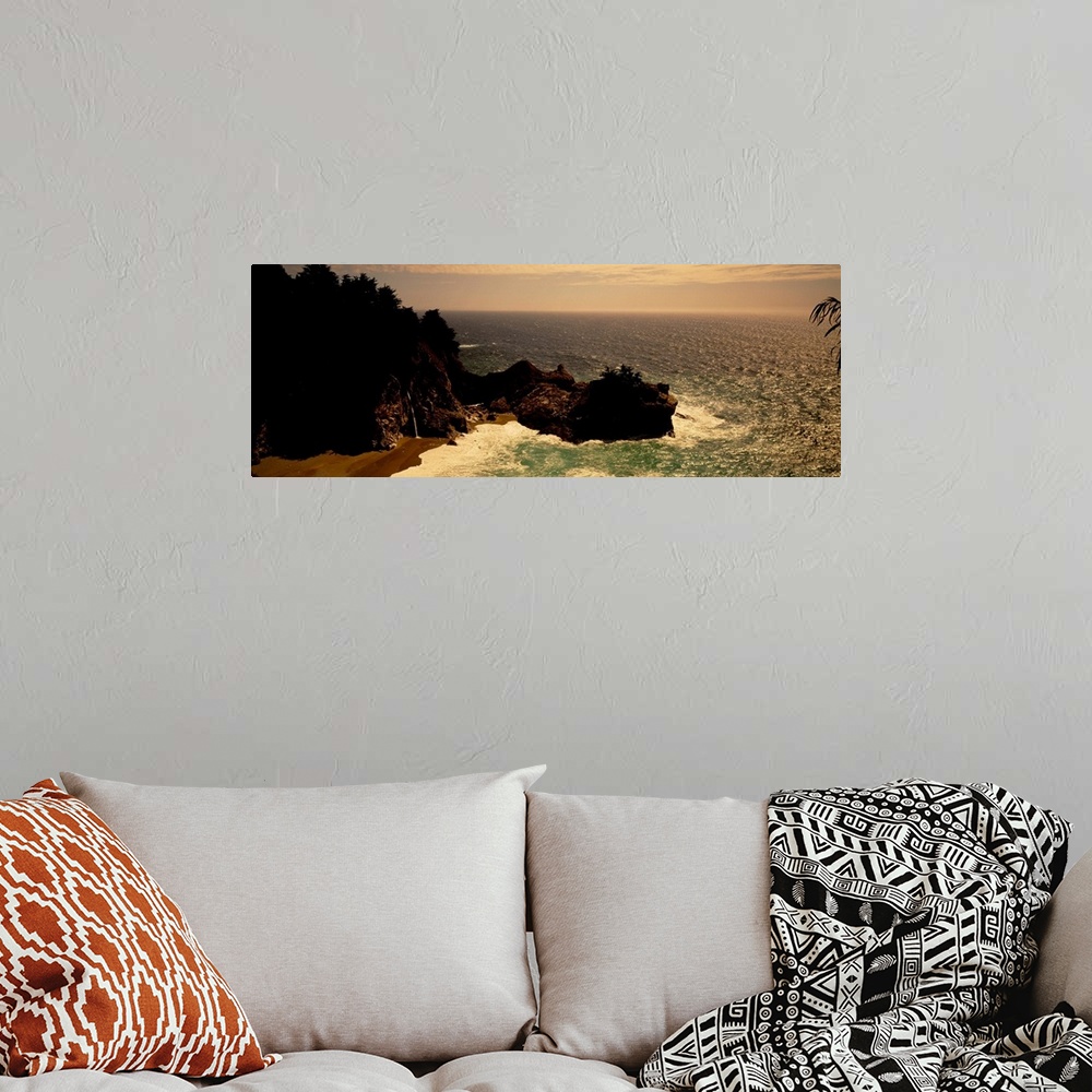 A bohemian room featuring High angle view of a coastline, Carmel, California