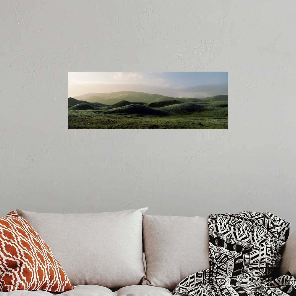 A bohemian room featuring Hills on a landscape, Landbrot, Iceland