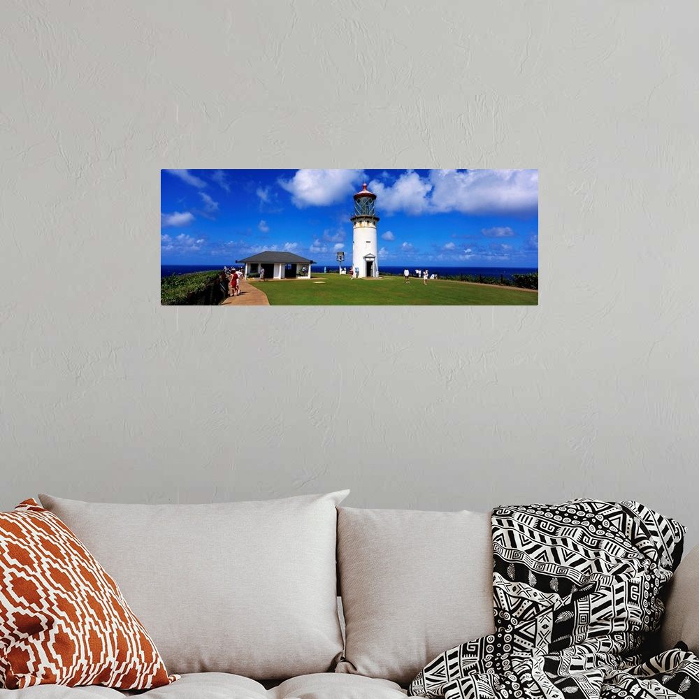 A bohemian room featuring Lighthouse at the seaside, Kilauea Lighthouse, Kilauea Point National Wildlife Refuge, Kauai, Hawaii